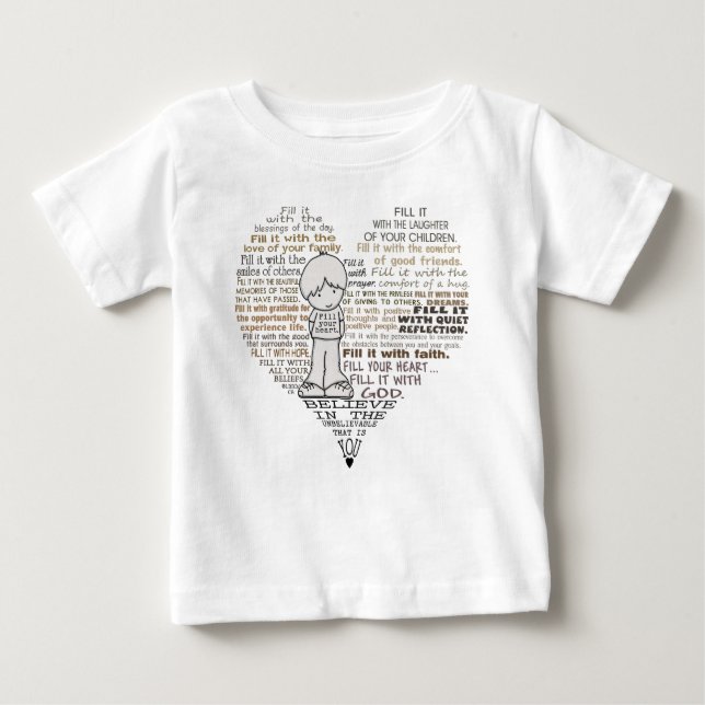 Camiseta De Bebé Llena tu corazón (Anverso)