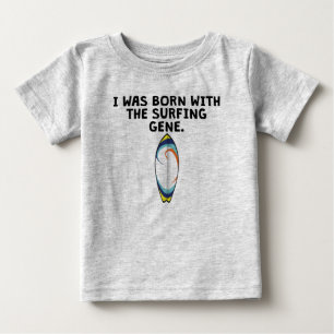Camiseta De Bebé Llevado con el gen que practica surf