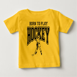 Camiseta De Bebé Llevado jugar al hockey (negro)