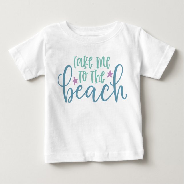 Camiseta De Bebé Llévame A La Playa (Anverso)