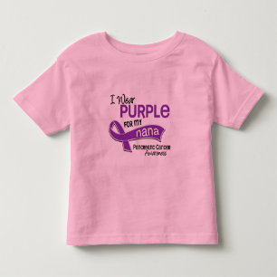 Camiseta De Bebé Llevo al cáncer pancreático de Nana de la púrpu