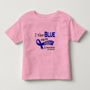 Camiseta De Bebé Llevo el azul para mi cáncer de colon del papá 4