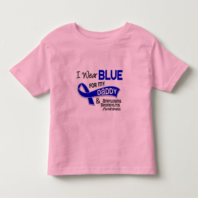Camiseta De Bebé Llevo el azul para mi papá 42 Spondylitis (Anverso)