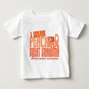 Camiseta De Bebé Llevo el melocotón para grandes el cáncer uterin