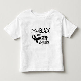 Camiseta De Bebé Llevo el negro para mi melanoma del papá 42