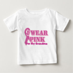 Camiseta De Bebé Llevo el rosa para mi abuela