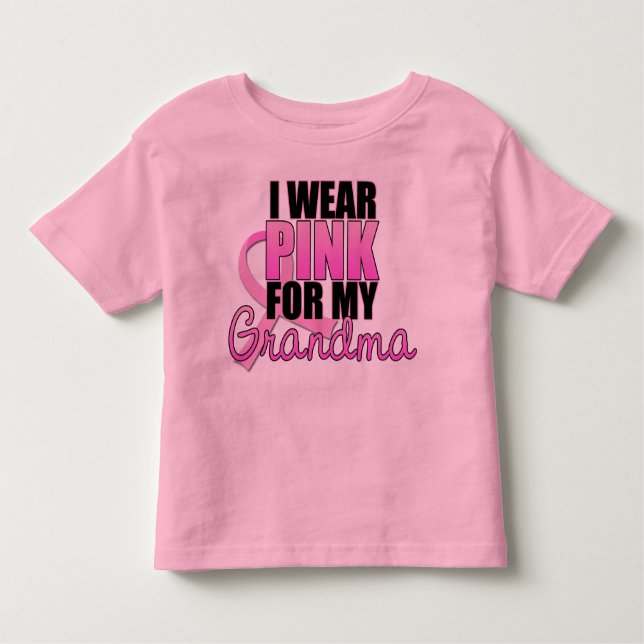 Camiseta De Bebé Llevo el rosa para mi abuela - cáncer de pecho (Anverso)