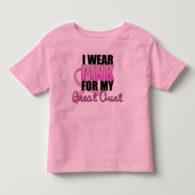 Camiseta De Bebé Llevo el rosa para mi gran tía - cáncer de pecho (Anverso)