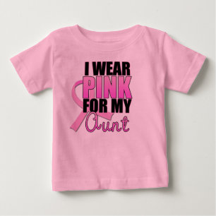 Camiseta De Bebé Llevo el rosa para mi tía
