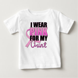 Camiseta De Bebé Llevo el rosa para mi tía