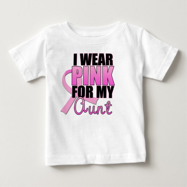 Camiseta De Bebé Llevo el rosa para mi tía (Anverso)