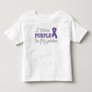 Camiseta De Bebé Llevo la púrpura para mi abuela (la cinta púrpur