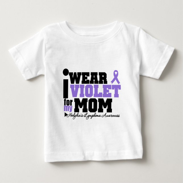 Camiseta De Bebé Llevo la violeta para mi linfoma de Hodgkins de la (Anverso)