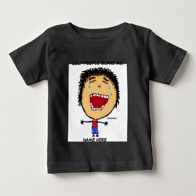 Camiseta De Bebé Llorando el Chiste del bebé Ugly People (Anverso)
