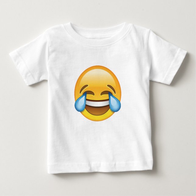 Camiseta De Bebé Llorando lágrimas de emoji de alegría (Anverso)