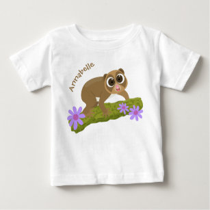 Camiseta De Bebé Lloris lentos alegres en el personalizado de rama