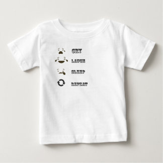 Camiseta De Bebé Lloros divertidos, reír, dormir, repetir