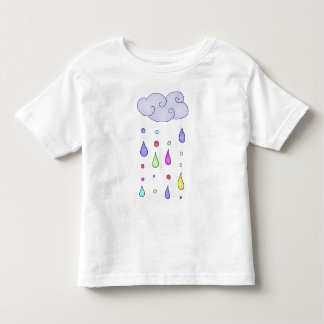 Camiseta De Bebé Lluvia multicolor (Anverso)