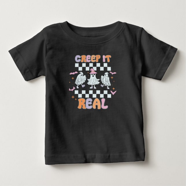Camiseta De Bebé Lo asusta real (Anverso)