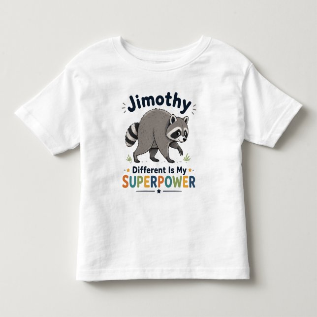 Camiseta De Bebé Lo diferente de Jimothy es mi superpoder (Anverso)
