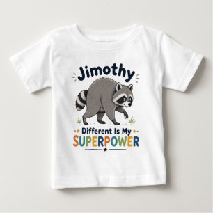 Camiseta De Bebé Lo diferente de Jimothy es mi superpoder