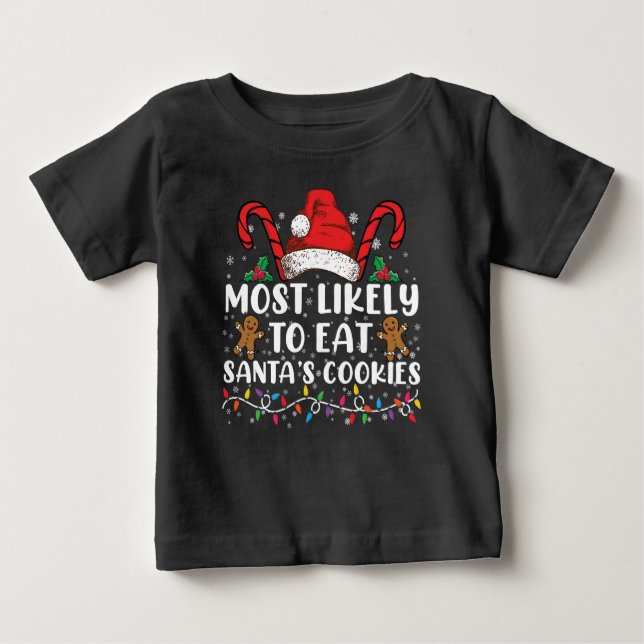 Camiseta De Bebé Lo Más Probable Es Comer A Los Navidades Familiare (Anverso)