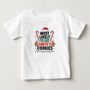 Camiseta De Bebé Lo Más Probable Es Comer A Los Navidades Familiare