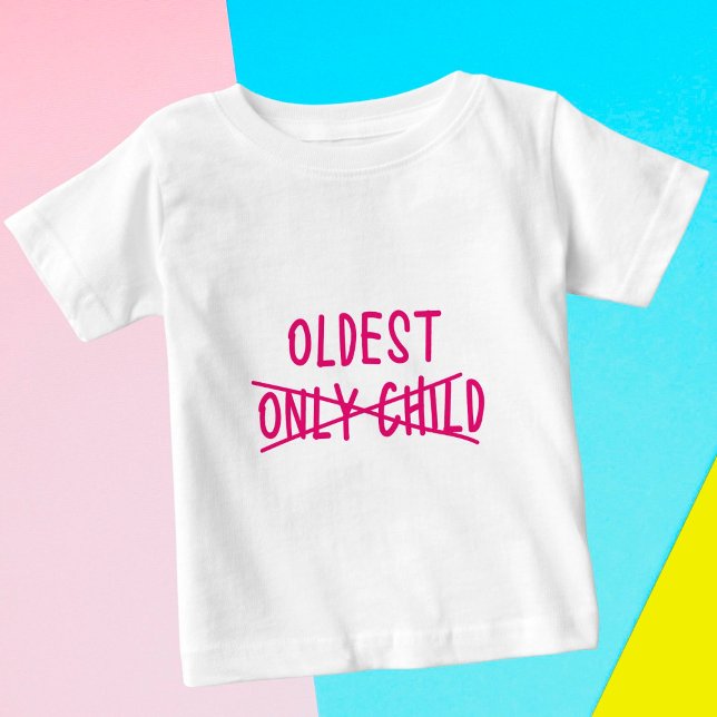 Camiseta De Bebé Lo más viejo con sólo un niño cruzado (Subido por el creador)