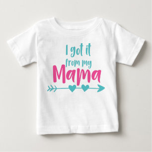 Camiseta De Bebé Lo Obtuve De Mi Mamá, Mamá, Madre, Flecha, Corazón