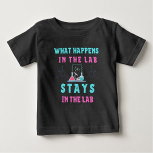 Camiseta De Bebé Lo que pasa en el laboratorio se queda en el labor