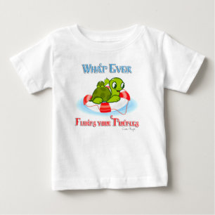 Camiseta De Bebé Lo que sea que flote sus tortugas 2