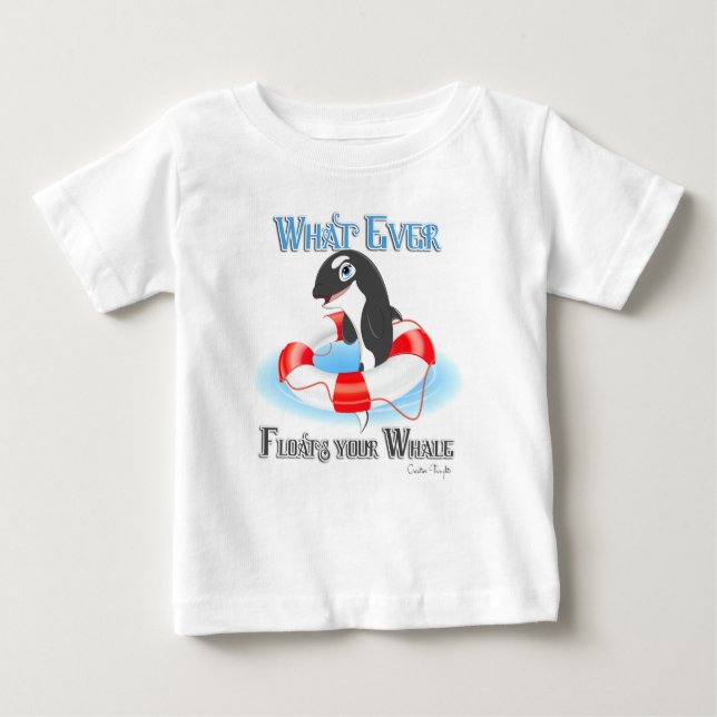 Camiseta De Bebé Lo que sea que flote tu ballena (Anverso)