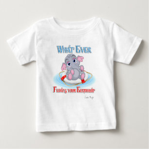 Camiseta De Bebé Lo que sea que flote tu bebé elefante