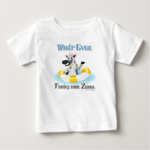 Camiseta De Bebé Lo que sea que flote tu cebra