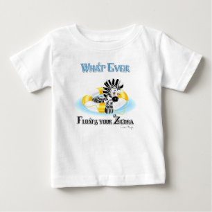 Camiseta De Bebé Lo que sea que flote tu cebra 3