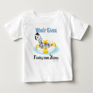Camiseta De Bebé Lo que sea que flote tu cebra 4