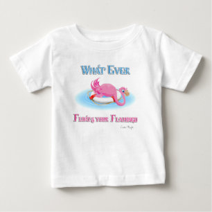 Camiseta De Bebé Lo Que Sea Que Flote Tu Flamingo 3