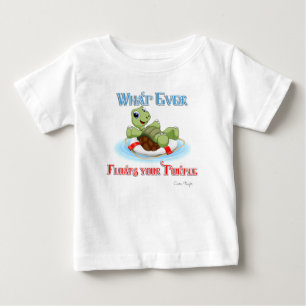 Camiseta De Bebé Lo que sea que flote tu tortuga