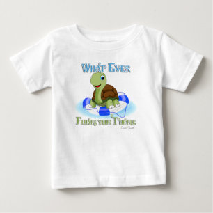 Camiseta De Bebé Lo que sea que flote tu tortuga 2