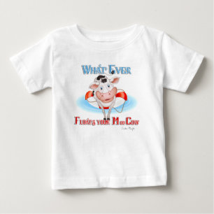Camiseta De Bebé Lo que sea que flote tu vaca lunar
