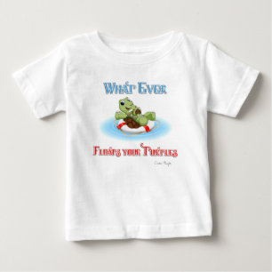 Camiseta De Bebé Lo que sea que flote tus tortugas