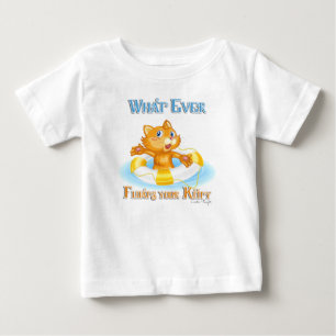 Camiseta De Bebé Lo Que Sea Que Te Flote El Gatito