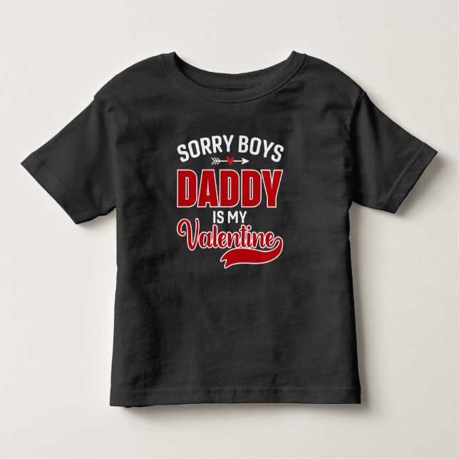 Camiseta De Bebé Lo siento niños papá es mi San Valentín (Anverso)