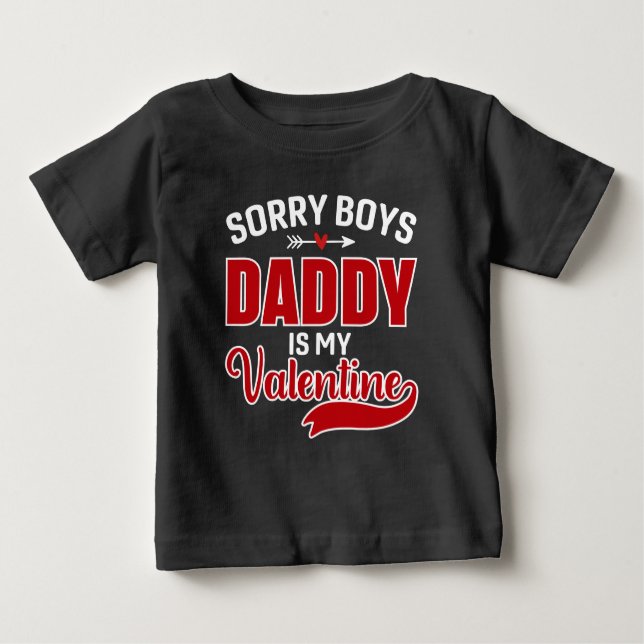 Camiseta De Bebé Lo siento niños papá es mi San Valentín (Anverso)