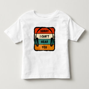 Camiseta De Bebé Lo siento, no puedo oírte - Auriculares retro