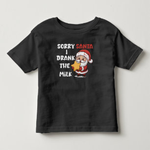 Camiseta De Bebé Lo siento Santa Me Bebí La Leche