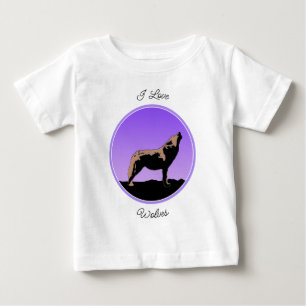 Camiseta De Bebé Lobo al atardecer - Arte de vida salvaje original