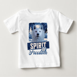 Camiseta De Bebé Lobo Ártico Espíritu de Libertad Diseño de Vida Si
