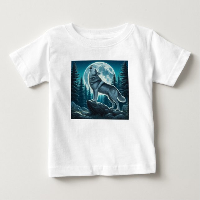 Camiseta De Bebé Lobo Aullador (Anverso)