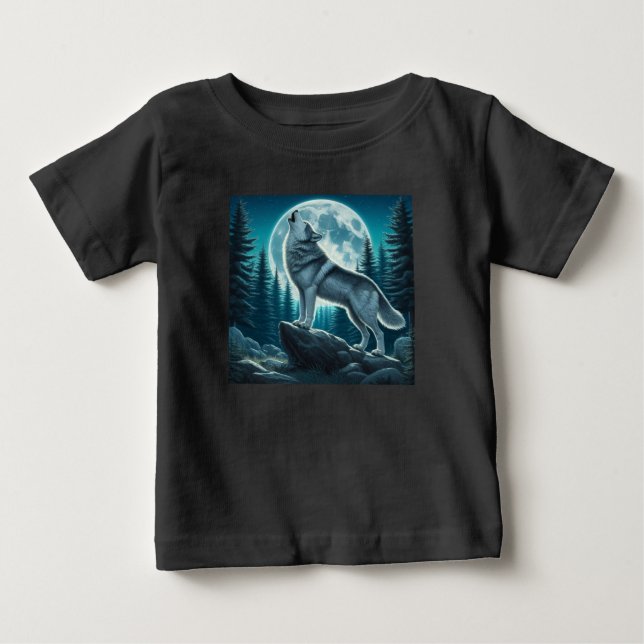 Camiseta De Bebé Lobo Aullador (Anverso)